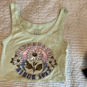 🌈 Billabong Mint Floral Graphic Crop Top
